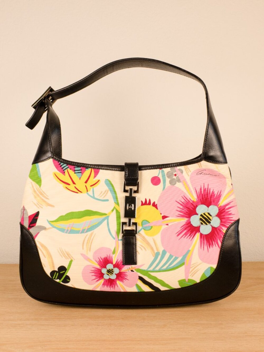 Vintage Gucci Jackie shoulder bag SS1999 Tom Ford era floral